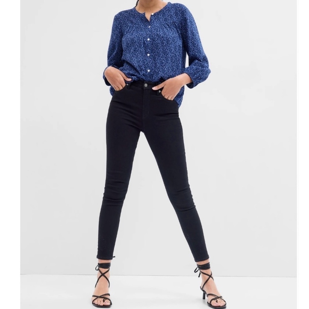 GAP Universal Jegging High Rise Black Denim Jeans Size 27 / 4 Tall